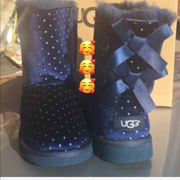 Limited Edition Beautiful UGG Blue Velvet Boot - Picture 6 of 6